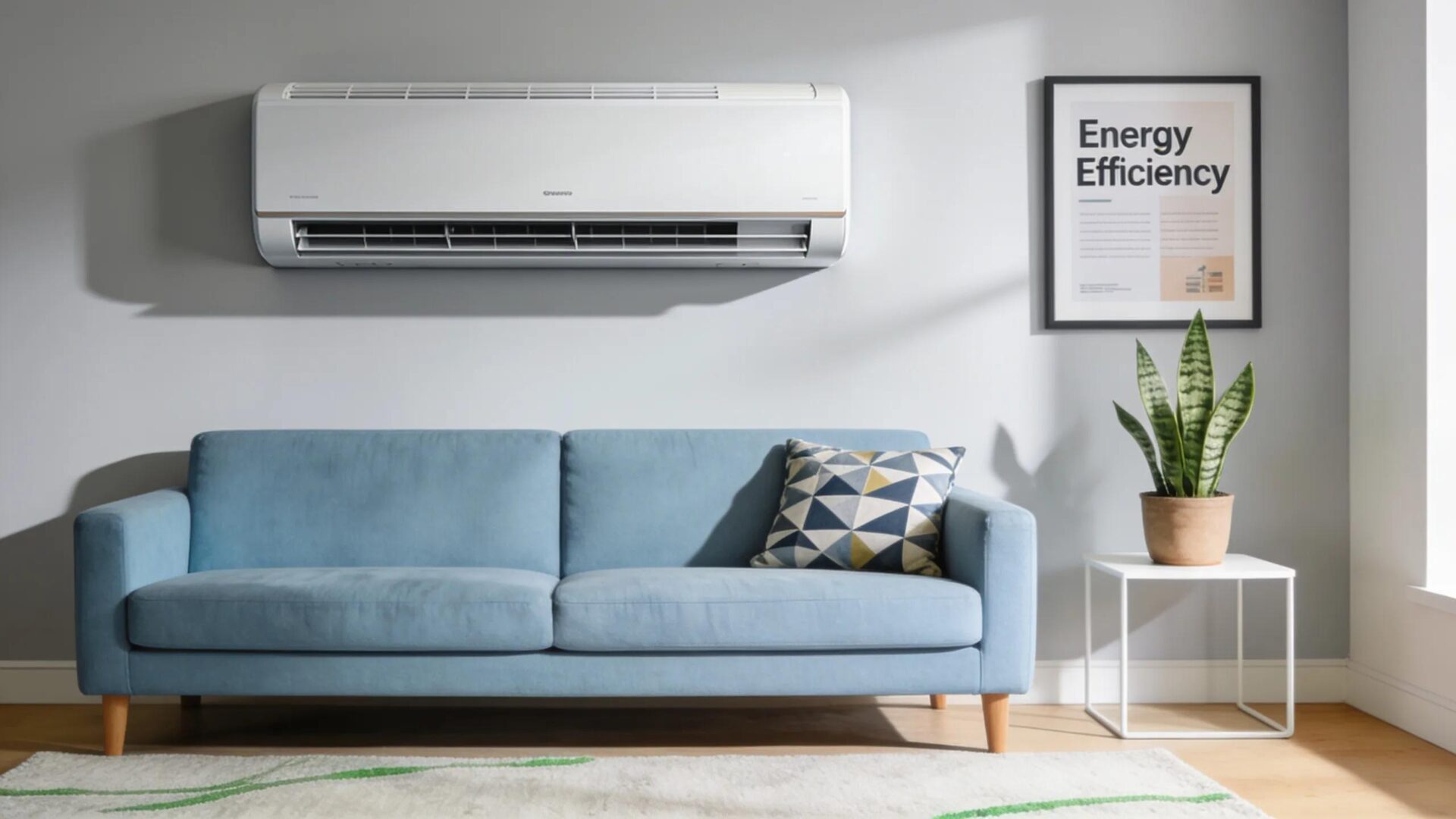 HVAC Blog 3 Ductless mini split air conditioning unit in a stylish living room